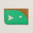 Poisson card holder, caramel/vert comics/vert fizz