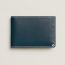 H Sellier card holder, bleu de Prusse
