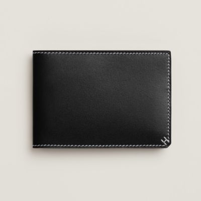 Hermès Hermès Calvi Calfskin Card Holder-Gris Meyer (Wallets and Small  Leather Goods,Cardholders)