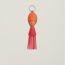 Poulpe key ring, orange/rose Texas/blanc