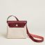 Herbag Zip 20 bag, écru/beige/rouge H, no stock