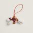 Hermès Budy «&nbsp;A la Mer&nbsp;» charm, écru/rouge H/feu/sésame/rose sakura