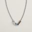 Maillon necklace, bleu lin