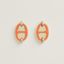 Mini Maillon earrings, orange soie