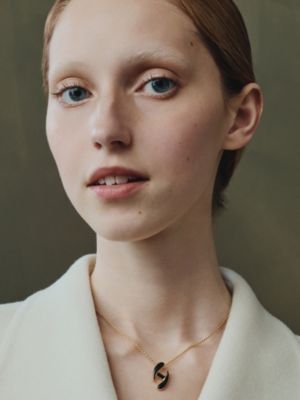 Chaine d'H necklace, small model, View: Worn, worn, view 2 of 3