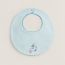 Cabriole round bib, vert aqua