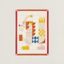 Animaux Nattes blanket, rose/orange