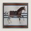 Cheval a la Couverture Spirale scarf 100, gris clair/prunoir/bleu moyen