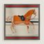 Cheval a la Couverture Spirale scarf 100, beige/orange/rouge