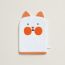 Animaux Blocks washcloth, orange