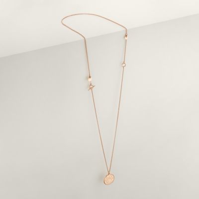 Hermès Ex-Libris long necklace, medium model