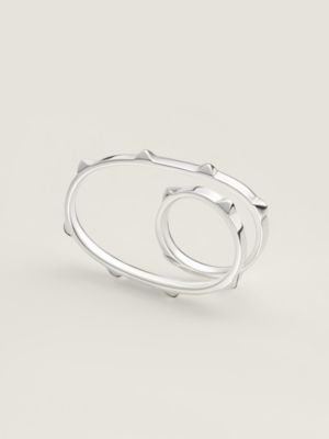 Hermès Clou d'H double ring