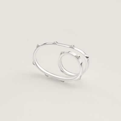 Hermès Clou d'H double ring