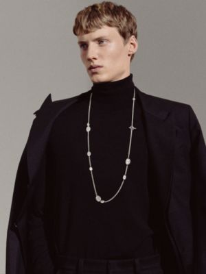Point Sellier long necklace, View: Worn, worn, view 4 of 5