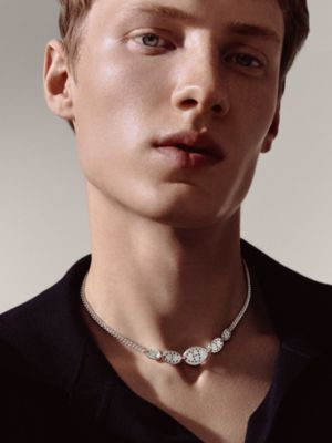 Point Sellier necklace, View: Worn, worn, view 3 of 3