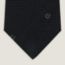 Grenadine Hippique tie, noir/gris bleuté