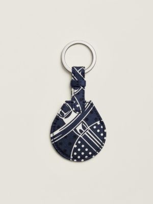 Apple AirTag Hermès key ring Bandana Eperon d'Or, View: Back, back, view 4 of 4