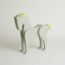 Small decorative horse, gris névé/lime
