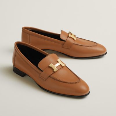 Hermès HERMES SHOES KEITH MOCCASINS 44.5 IN CAMEL LEATHER LOAFERS SHOES  ref.981420 - Joli Closet