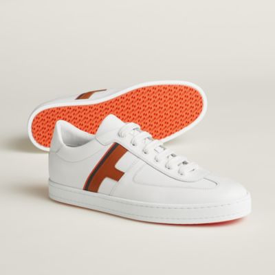 HERMES HERMES High cut sneakers #40 shoes lace-up Calfskin leather White  Used ｜Product Code：2104102198752｜BRAND OFF Online Store