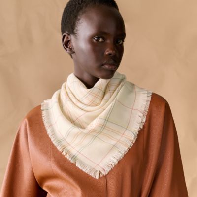 “格纹”80方巾