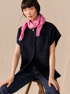 “格纹”80方巾, 视图: 图片：产品佩戴, worn, 当前为第2张（共3张）