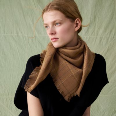 “格纹”80方巾