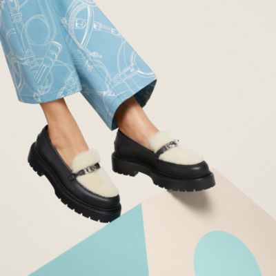 高除菌⭐︎クリーニング済み】HERMES ブラック クイックシューズ - 靴