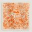 Flamingo Party Tattoo shawl 140, orange cuit/blanc
