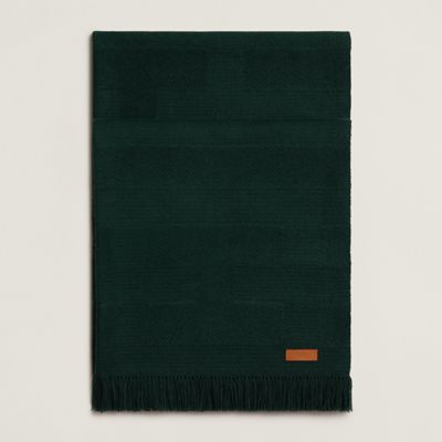 ❤お得なお品❤クリーニング済 グランアッシュ H柄ストール ブラック  