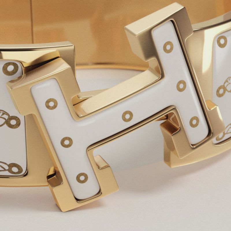 HERMES ゴールドトーン バングル エルメス Hermes ブレスレット
