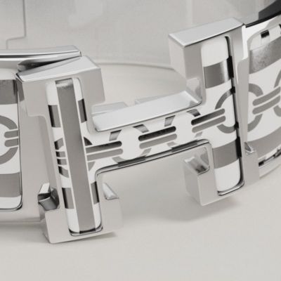 Clic Clac H Tartan & Chaines Obliques bracelet, view 2 of 4