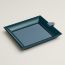 Atrium square change tray, medium model, bleu