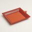 Atrium square change tray, medium model, terracotta