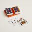 Set of 2 H Tissage bridge playing cards, fuchsia/orange, no stock