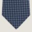 H Maillon tie, bleu marine/blanc/azur