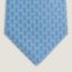 Dancing H tie, ciel/blanc
