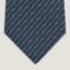 Chevron d'H tie, marine/ciel, no stock