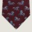 Crazy Poney tie, bordeaux/azur/rouge