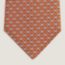 Ocean H tie, orange/blanc/gris