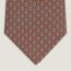 H Double Sens tie 7&nbsp;cm, orange/blanc
