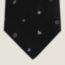 H Paisley tie, noir/gris/blanc