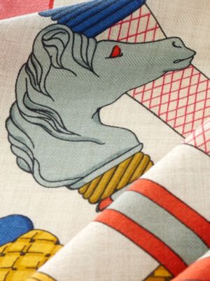 “猎鞭与手杖”三角巾, 视图: 细节, detail, 当前为第3张（共3张）