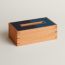 Pleiade tissue box, large model, bleu marine/bleu régate, no stock