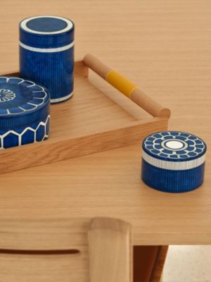“异域之蓝”圆形收纳盒，中号, 视图: 正面图, front, 当前为第2张（共3张）