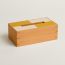 Pleiade en Casaque tissue box, large model, jaune ambre/craie