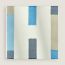 Ikat H Gourmand scarf 100, fior di latte/azur/corde