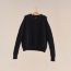 Cashmere long-sleeve sweater, bleu noir, no stock