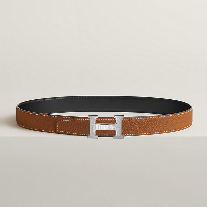 5382 Faubourg belt buckle & Reversible leather strap 32 mm
