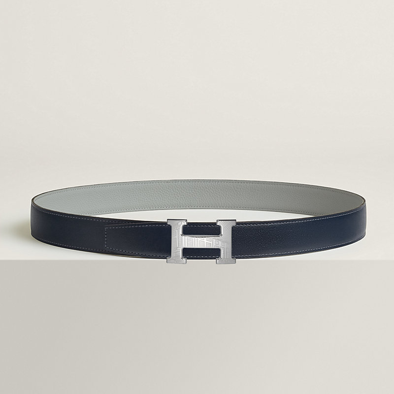 5382 Faubourg belt buckle & Reversible leather strap 32 mm